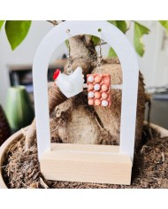 Boucles d'oreilles Poule & Œufs (Fait Main)