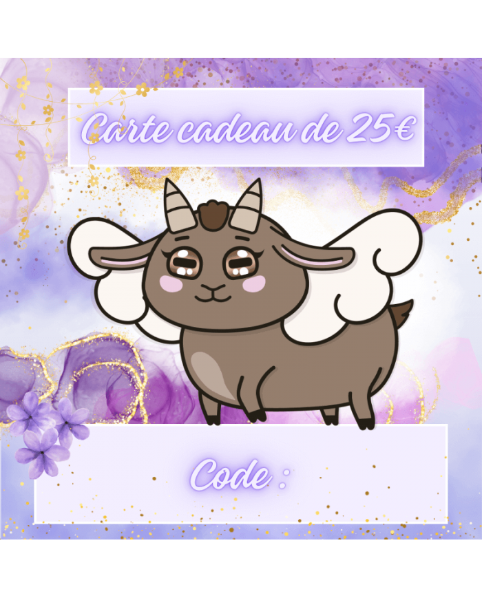E-CARTE CADEAU 25€