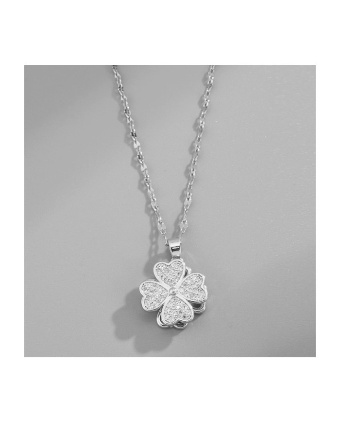 Collier "Anti Stress" - Trèfle Argenté