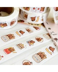 Rouleau de 500 Autocollants Capybara