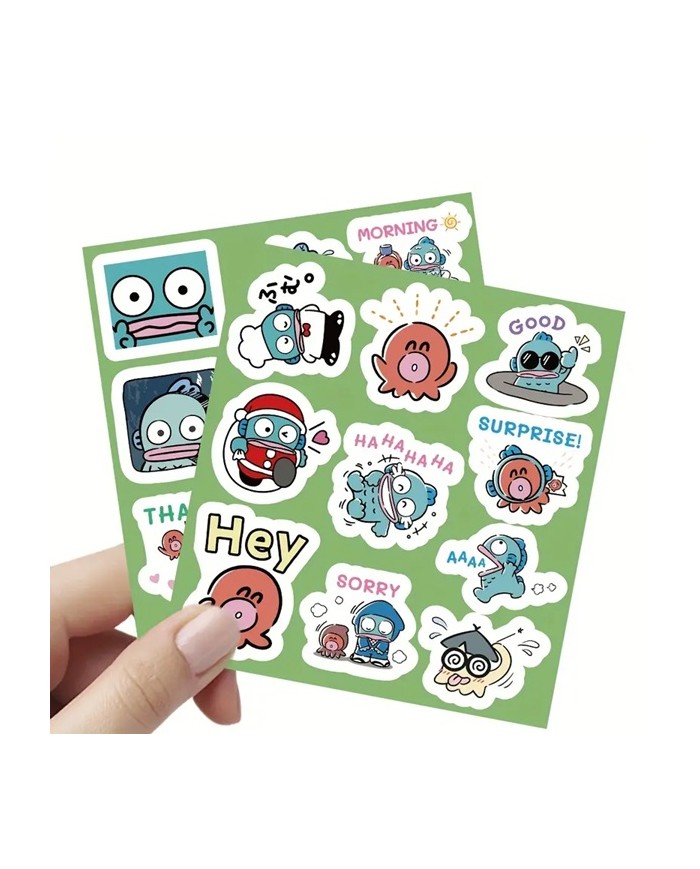 6 Planches d'Autocollants Hangyodon (60pcs)