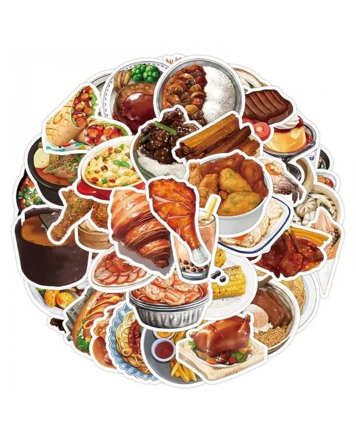 Autocollants Cuisine Asiatique (63pcs)