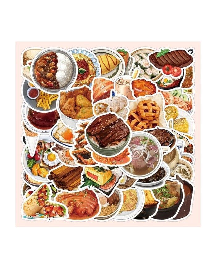 Autocollants Cuisine Asiatique (63pcs)