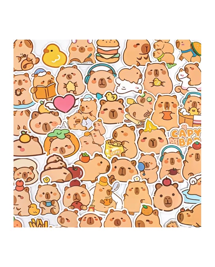 Autocollants Capybara (50 pcs)