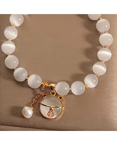 Bracelet Chat & Perles