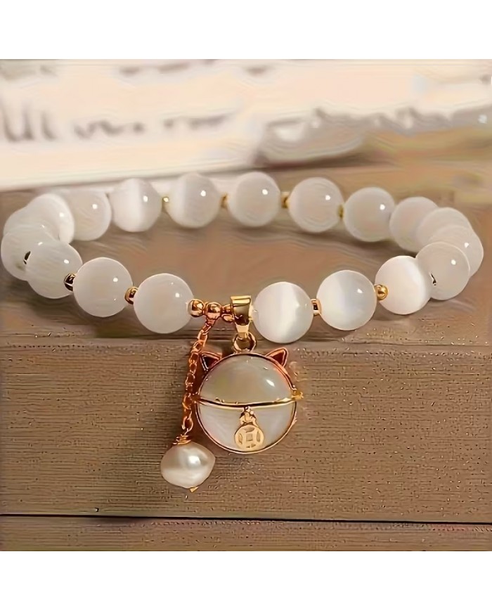 Bracelet Chat & Perles