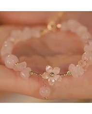 Bracelet Sakura & Quartz Rose