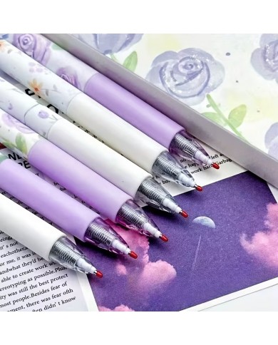 Stylo Fleurs Violettes