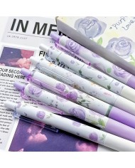 Stylo Fleurs Violettes