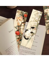 Marque-page Chat & Fleur