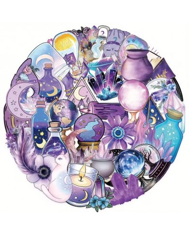 Autocollants Magie Violette (50pcs)