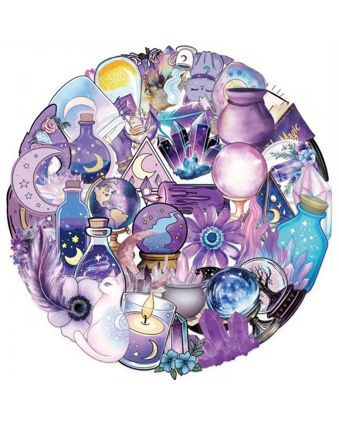Autocollants Magie Violette (50pcs)