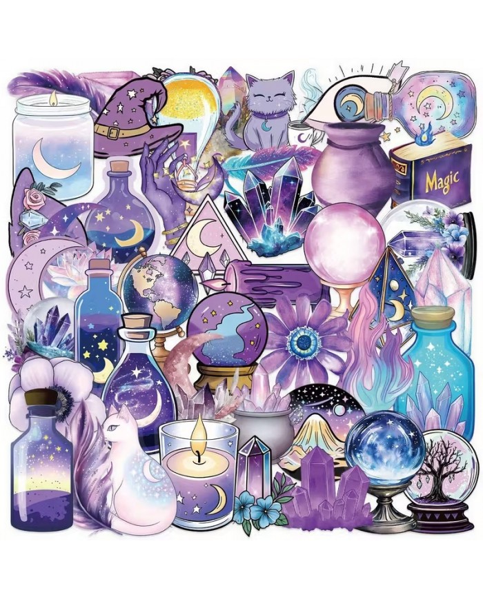 Autocollants Magie Violette (50pcs)