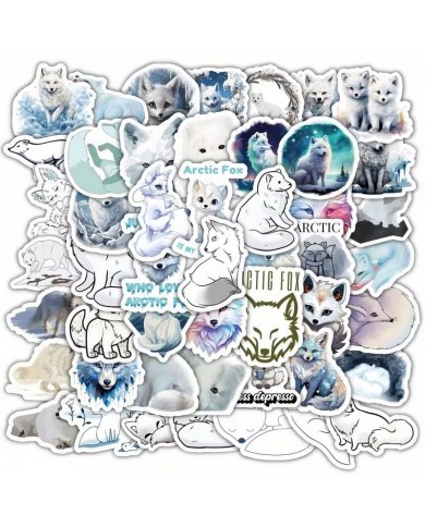 Planches d'Autocollants Renards Arctiques (60pcs)