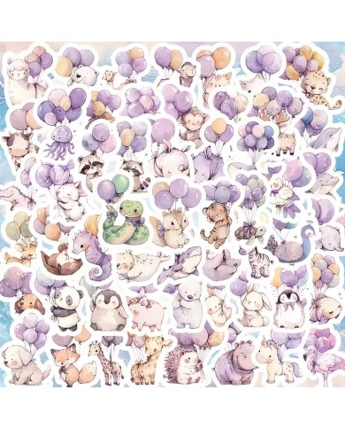Planches d'Autocollants Animaux & Ballons (55pcs)