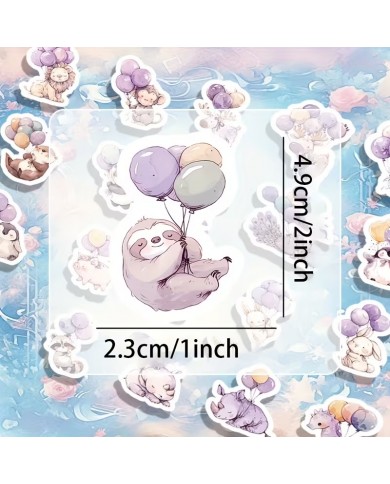 Planches d'Autocollants Animaux & Ballons (55pcs)