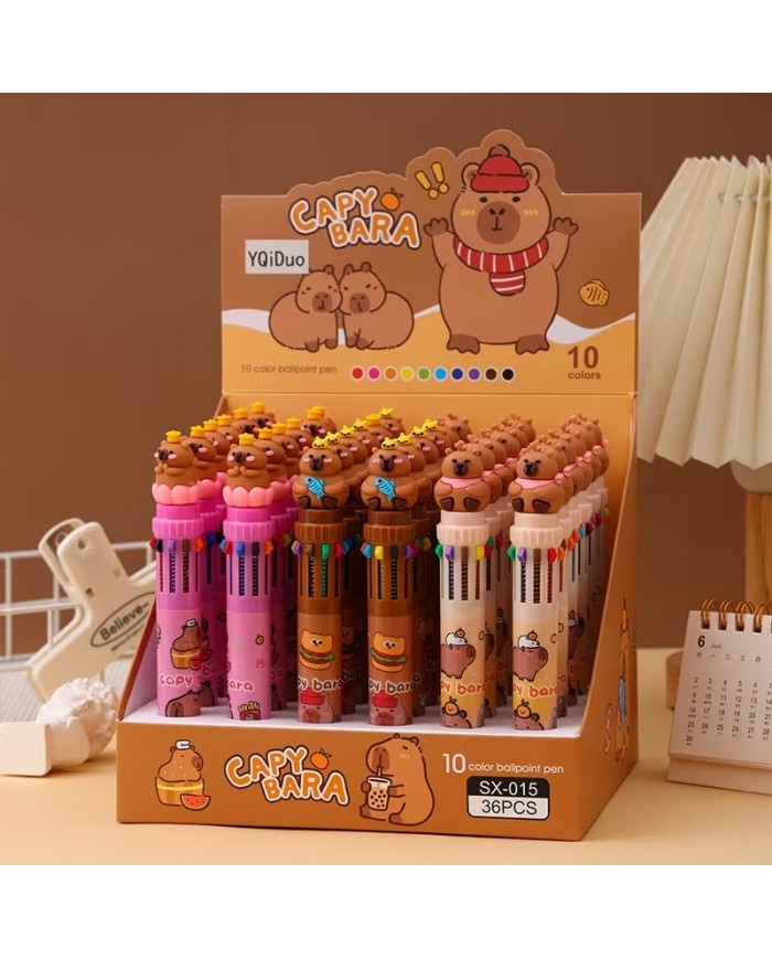 Stylo 10 Couleurs Capybara