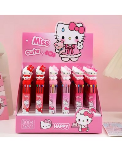 Stylo 10 Couleurs Hello Kitty