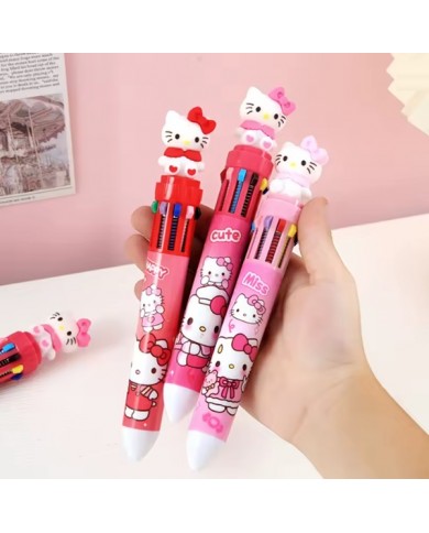 Stylo 10 Couleurs Hello Kitty