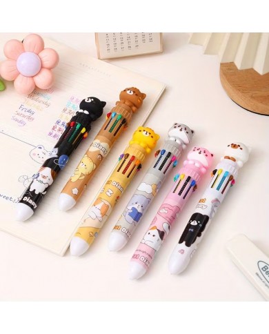 Stylo 10 Couleurs Chat