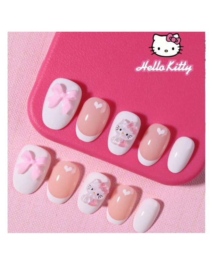 Faux ongles Hello Kitty (Press-on nails) – 24 pièces