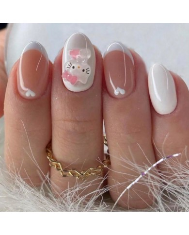 Faux ongles Hello Kitty (Press-on nails) – 24 pièces