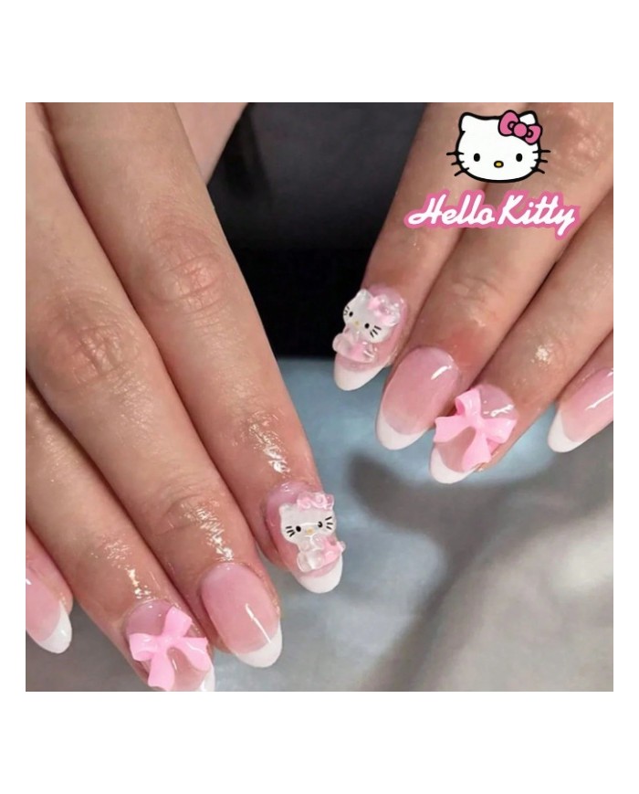 Faux ongles Hello Kitty (Press-on nails) – 24 pièces