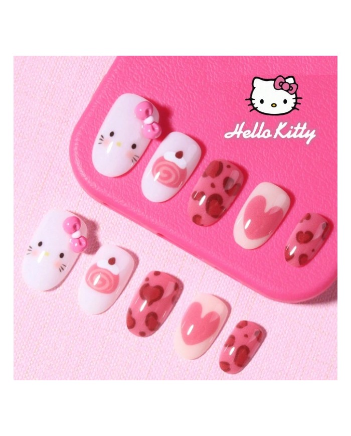 Faux ongles Hello Kitty (Press-on nails) – 24 pièces