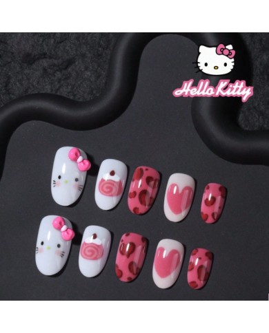 Faux ongles Hello Kitty (Press-on nails) – 24 pièces