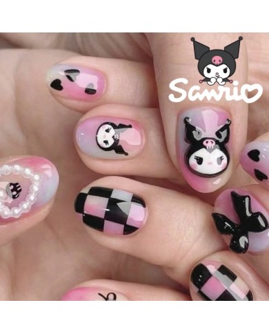 Faux ongles Kuromi (Press-on nails) – 24 pièces