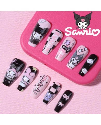 Faux ongles Kuromi (Press-on nails) – 24 pièces