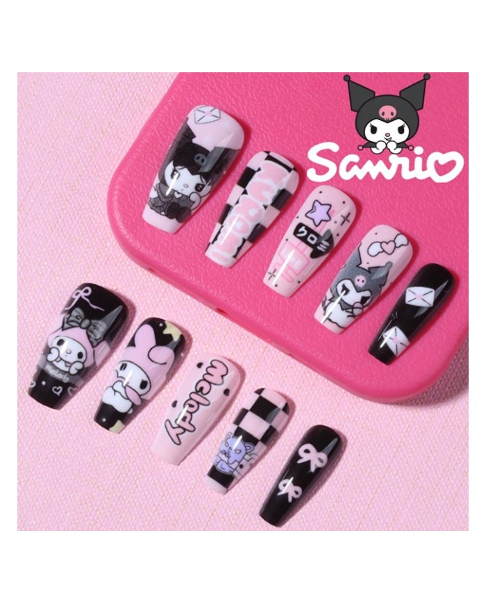 Faux ongles Kuromi (Press-on nails) – 24 pièces