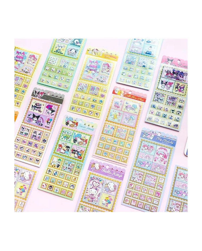 Planches d'Autocollants Holographiques Sanrio
