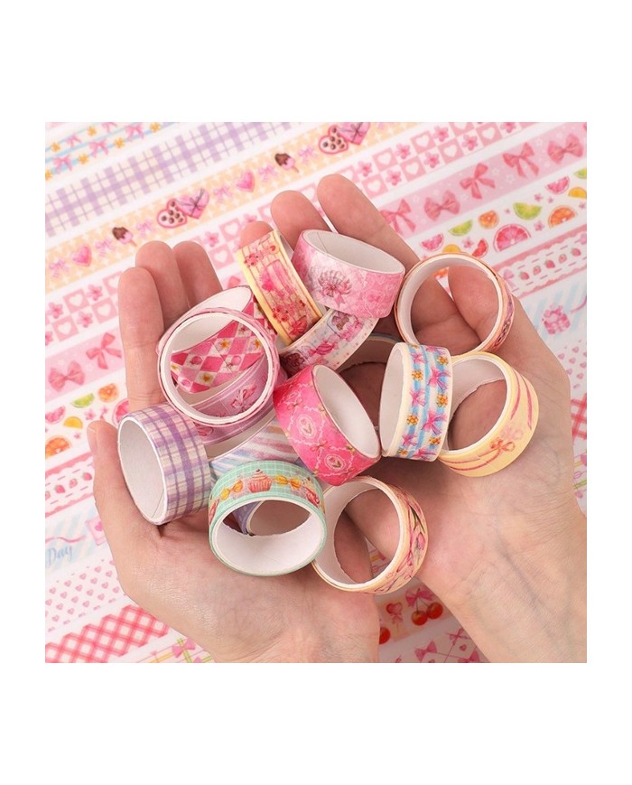 Pack de 36 Washi Tapes Cute Pink Series
