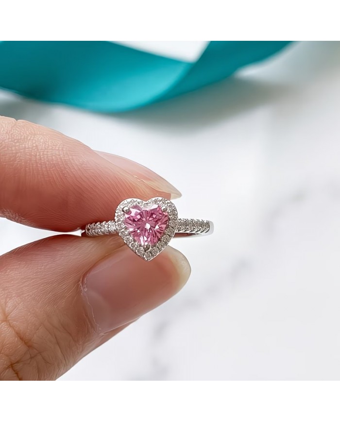 Bague Diamant & Cœur