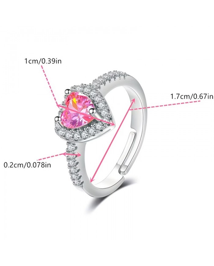Bague Diamant & Cœur