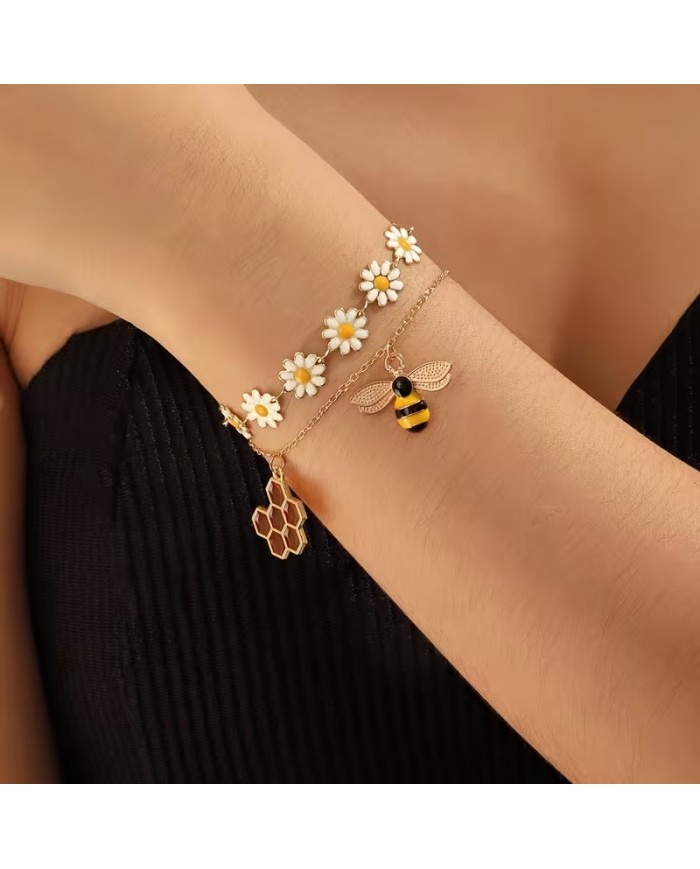 Bracelet Abeille & Fleur