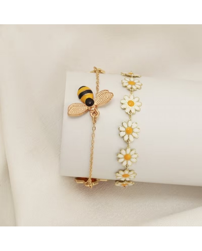 Bracelet Abeille & Fleur