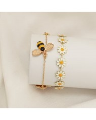Bracelet Abeille & Fleur