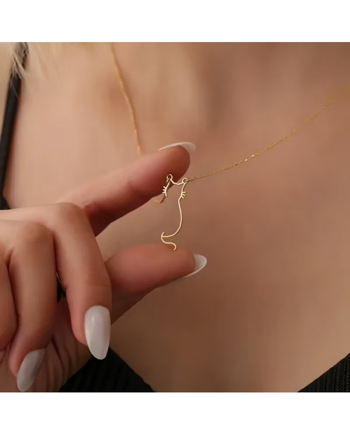 Collier Silhouette Chat