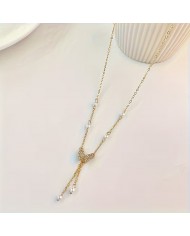 Collier Papillon & Perles