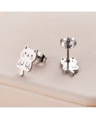 Boucles d'Oreilles Puces Chat
