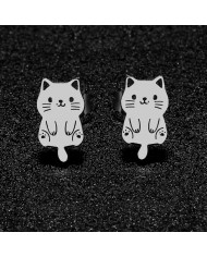 Boucles d'Oreilles Puces Chat