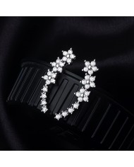 Boucles d'Oreilles Allongées Fleurs