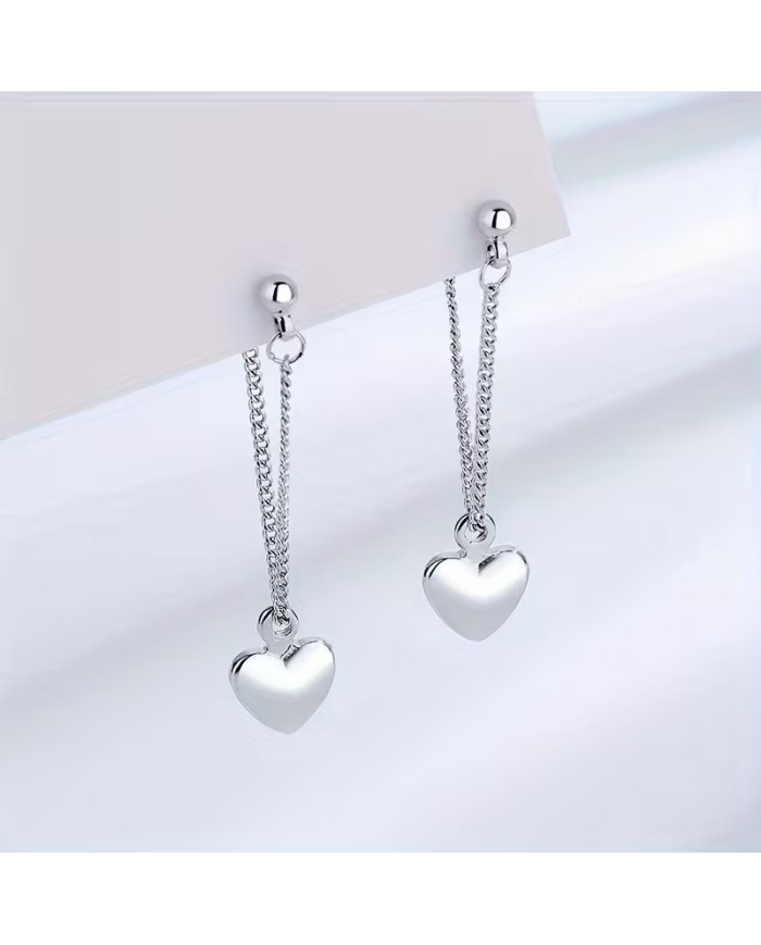 Boucles d'Oreilles Pendantes Cœurs