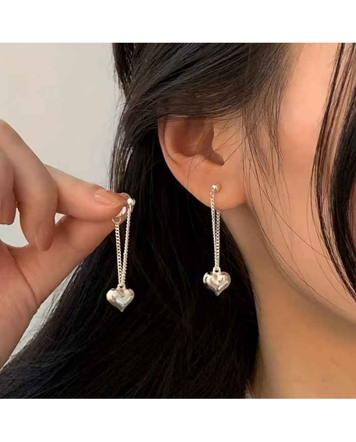 Boucles d'Oreilles Pendantes Cœurs
