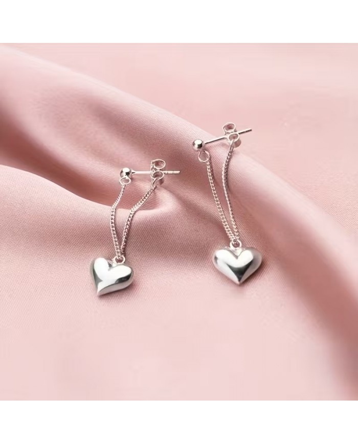 Boucles d'Oreilles Pendantes Cœurs