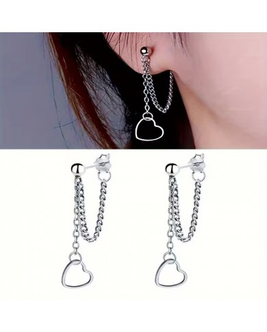Boucles d'Oreilles Pendantes Cœurs