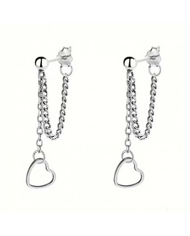 Boucles d'Oreilles Pendantes Cœurs