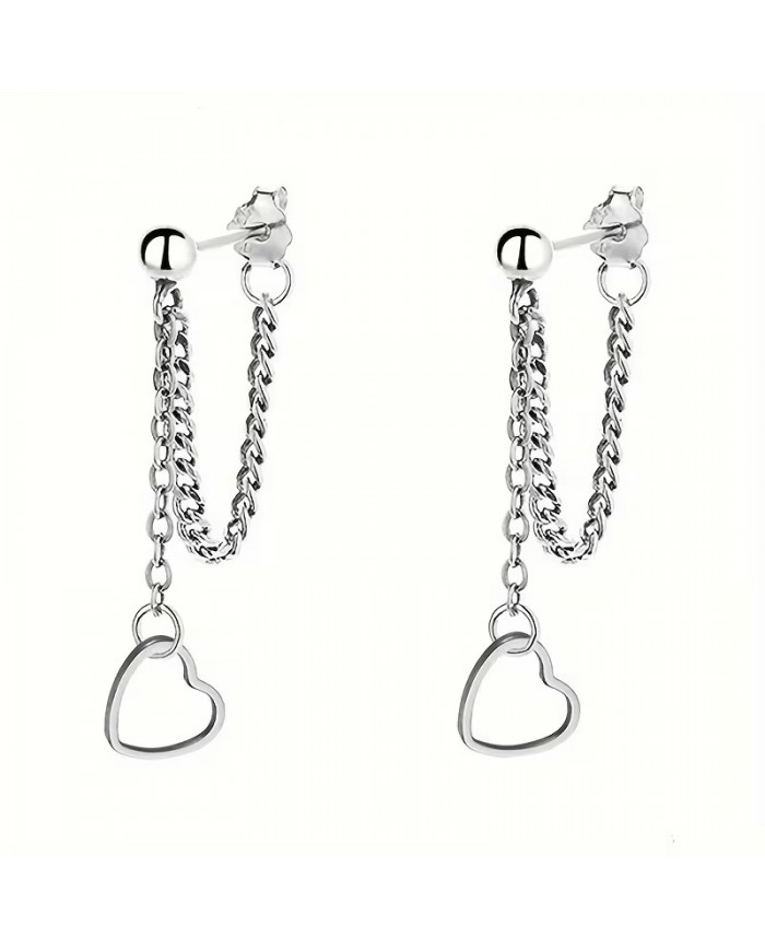 Boucles d'Oreilles Pendantes Cœurs